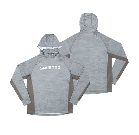 Shimano Logo Hooded Tech Tee Grey (2XL)