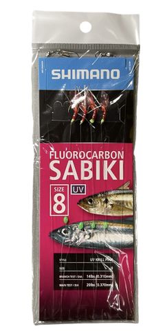 Shimano Fluorocarbon UV Krill Pink Sabiki Size 8