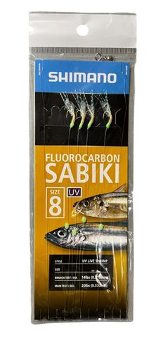 Shimano Fluorocarbon UV Live Shrimp Sabiki Size 8