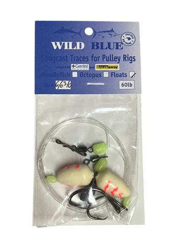 Wild Blue Longcast Rig with Mini Worden Blue Glow Floats 6/0