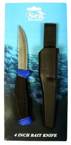 Sea Harvester Rubber Handle Bait Knife With Sheath