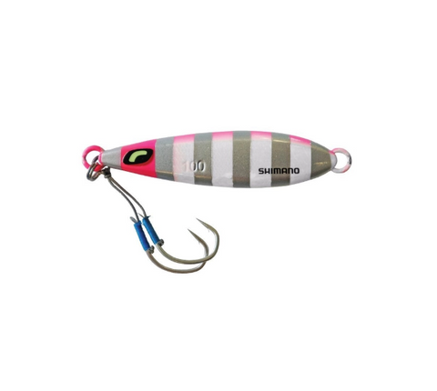 Shimano Wing Fall-Slow Fall Jig 200g Pink Zebra Glow