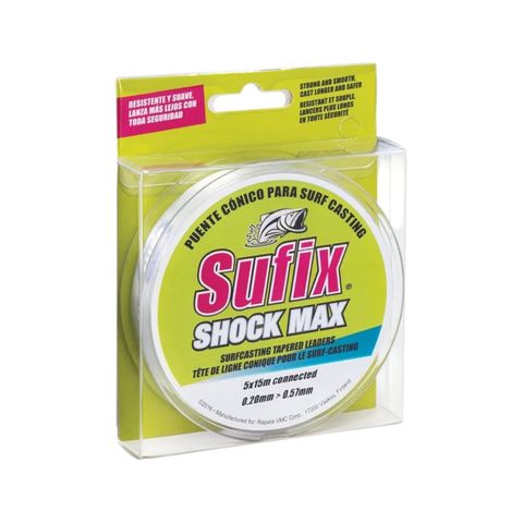 Sufix Shock Max Tapered Leader Clear 0.26mm-0.57mm