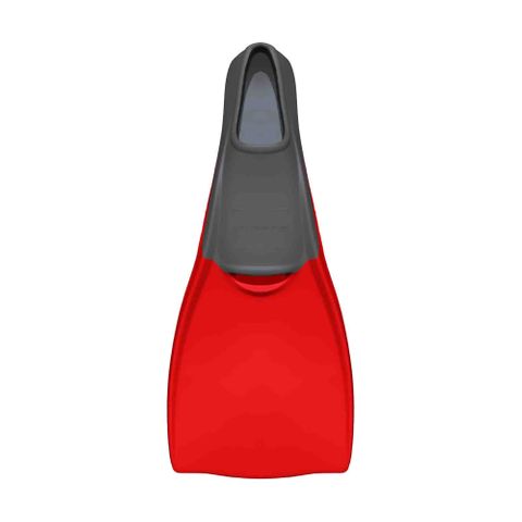 Mirage F015 Long Blade Deluxe Rubber Fins - Red - XS 3-4