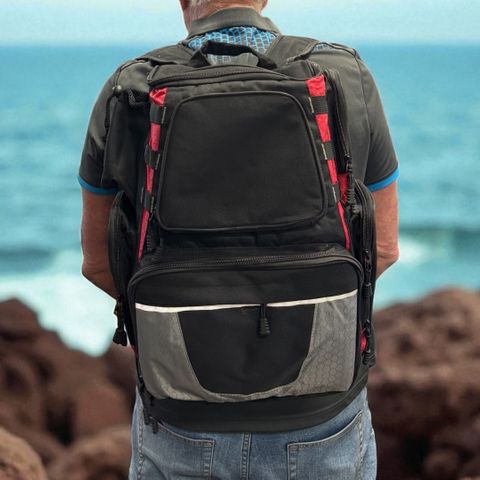 Sea Harvester Tackle Backpack Black/Red
