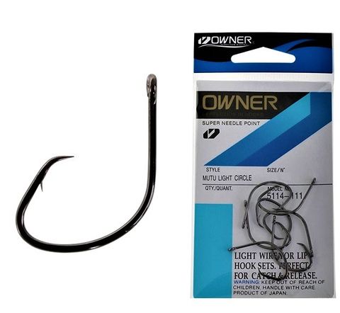 Owner's Mutu Light Circle Hook (Size 2/0, 34 Per Pack) 