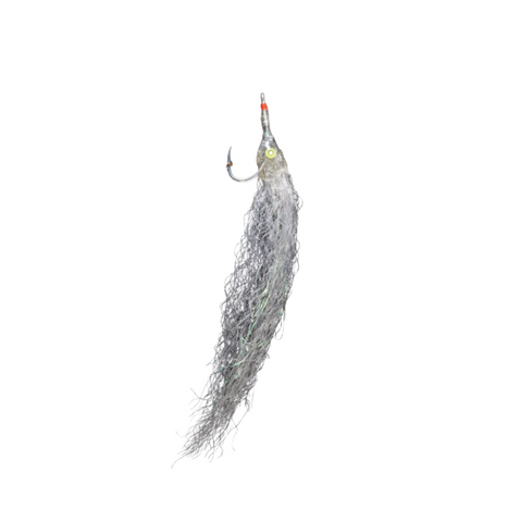 Manic Tackle Project King Tide Rattle Piper Fly Lure 2/0 Grey/White