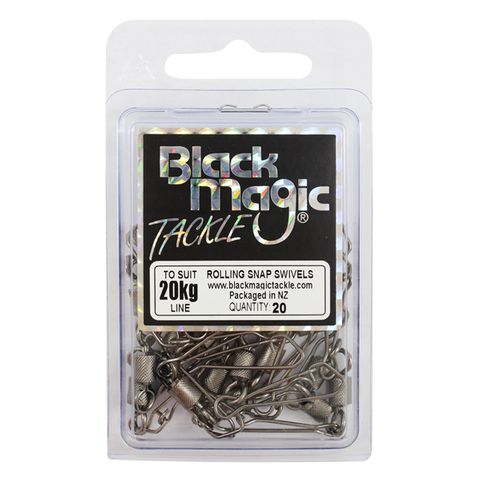 Black Magic 20Kg Rolling Snap Swivel Economy Pack