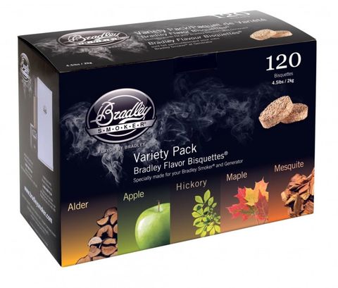 Bradley Smoker 5 Flavour Variety Bisquettes 120 Pack
