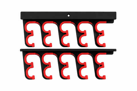 SWC 10 Slot Wall Mount Rodholder - Red