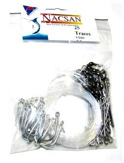 Tangle Free Longline Trace Set With Flasher Rig Hooks (26 Pack)