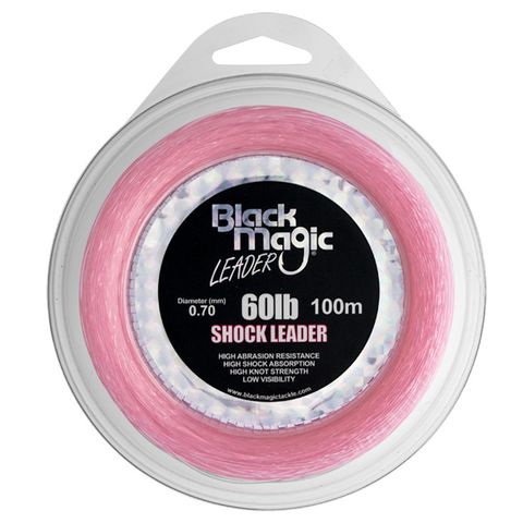 Black Magic Pink Shock Leader 60Lb 100M