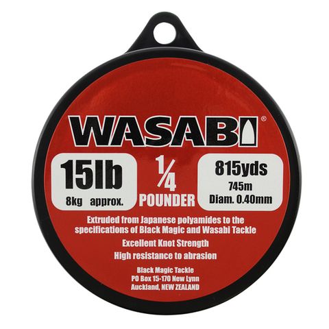 Wasabi 1/4lb Spool 15lb 815yd