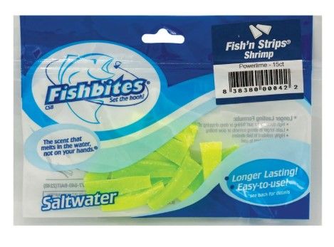 Fishbites EZ Fish N Strips Shrimp - Power Lime