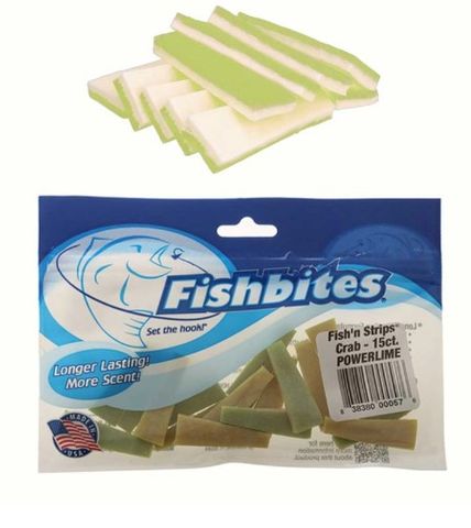 Fishbites EZ Fish N Strips Crab - Power Lime