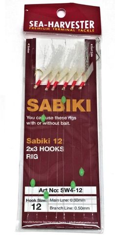 Sea Harvester Sabiki 12 Twin Pack 2 X 3 Hook Rigs