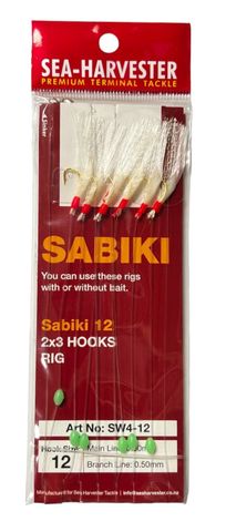 Sea Harvester Sabiki 12 Twin Pack 2 X 3 Hook Rigs