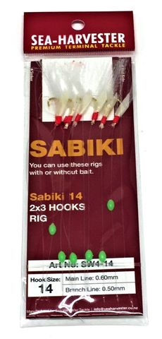 Sabiki 14 Twin Pack 2 X 3 Hook Rigs