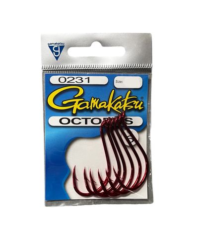 Gamakatsu 10/0 Red Octopus Hooks