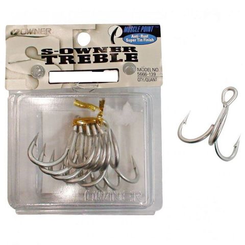 Gamakatsu Treble Hook-4X Strong, 3/0 / Tin