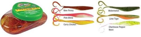 Berkley Gulp Alive Crazy Legs 5in Lime Tiger Glow
