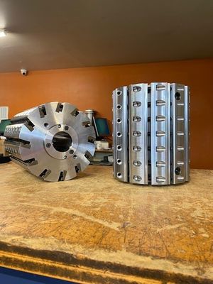 Large Cutterblocks 203 Diameter x 230 long x 12 Pocket Hydro bore - just completed