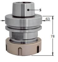CHUCK CNC HSK 63F RH ER40