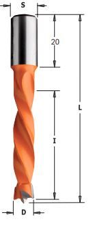 Drill 6.35mm x 70mm TCT L/H Dowling