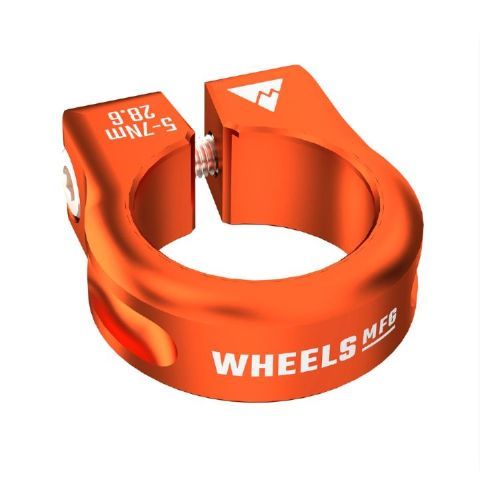 Wheels MFG Seat Post Clamp 31.8mm Orange
