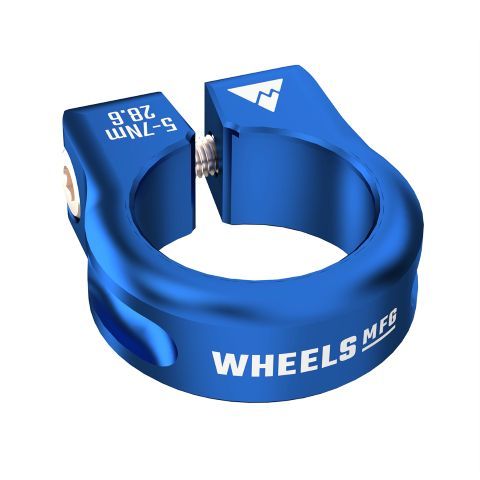 Wheels MFG Seat Post Clamp 33.1mm Blue