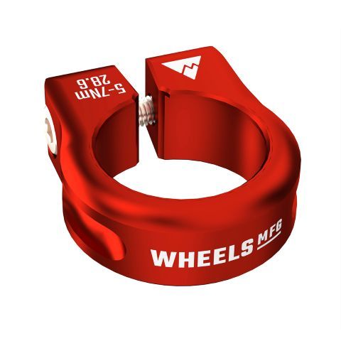 Wheels MFG Seat Post Clamp 33.1mm Red