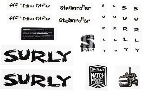 Surly Steamroller Decal Set Black