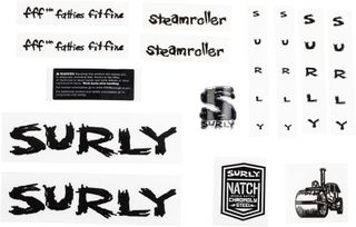 Surly Steamroller Decal Set Black