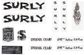 SURLY DECAL SET