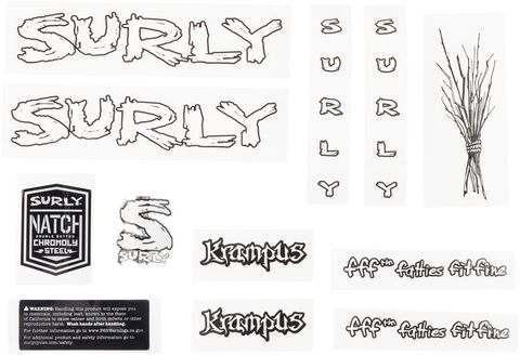 Surly Krampus Decal Set White