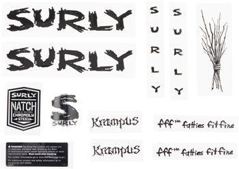 Surly Krampus Decal Set Black