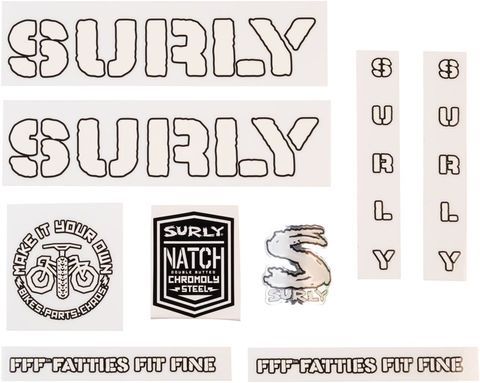 Surly Overspray Decal Set White
