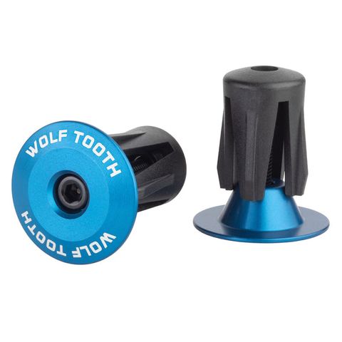 Wolf Tooth Alloy Bar End Plugs Blue