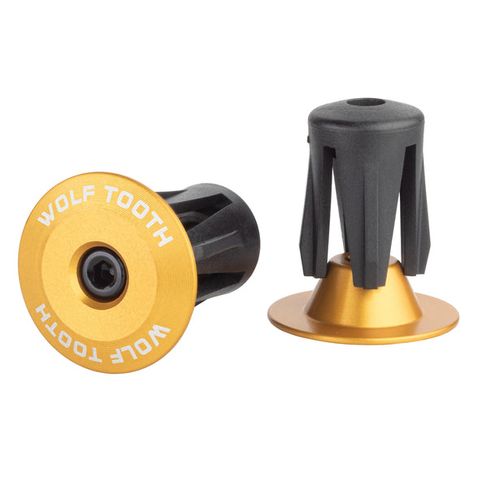 Wolf Tooth Alloy Bar End Plugs Gold