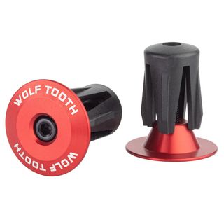 Wolf Tooth Alloy Bar End Plugs Red