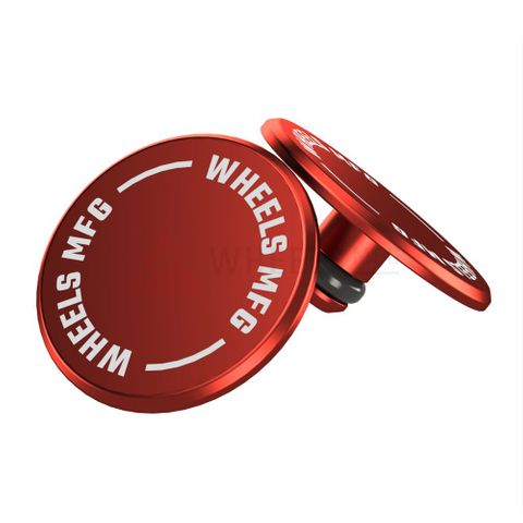 Wheels MFG Thru Axle Cap Set Red