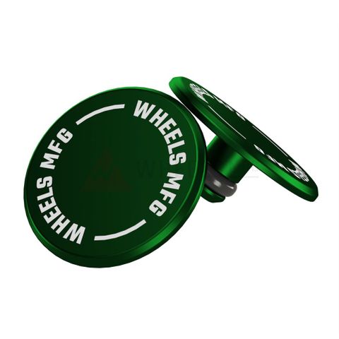 Wheels MFG Thru Axle Cap Set Green