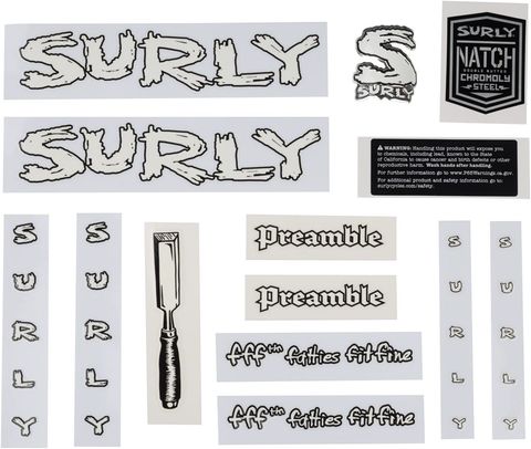 Surly Preamble Decal Set White