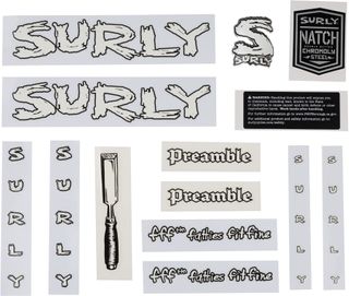 Surly Preamble Decal Set White