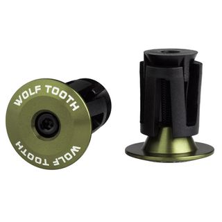 Wolf Tooth Alloy Bar End Plugs Olive