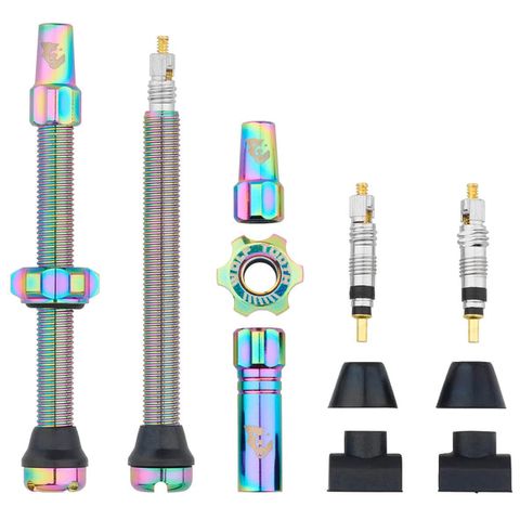 Wolf Tooth Tubeless Valves 60mm Rainbow