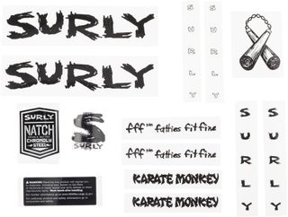Surly Karate Monkey Decal Set Black