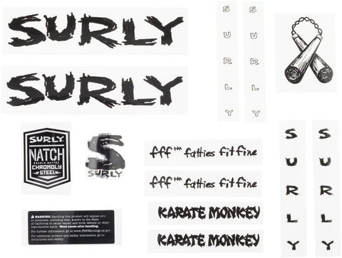 Surly Karate Monkey Decal Set Black