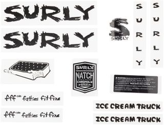 Surly Ice Cream Truck Decal Set Balck