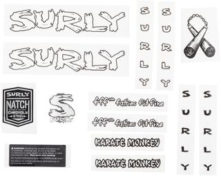 Surly Karate Monkey Decal Set White